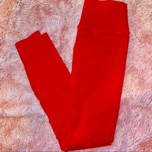 Red  SculptKnit Fabletics leggings